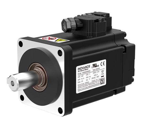 Inovance servo motor. 200w. Frame 60mm. Medium Inertia. Un=230V. In=1.5A. Pn=200W. Mn=0.64Nm. Nn=3000rpm. 23Bit multiturn encoder. IP65 (shaft IP54). Mini-connector. keyed shaft. oil seal. with brake