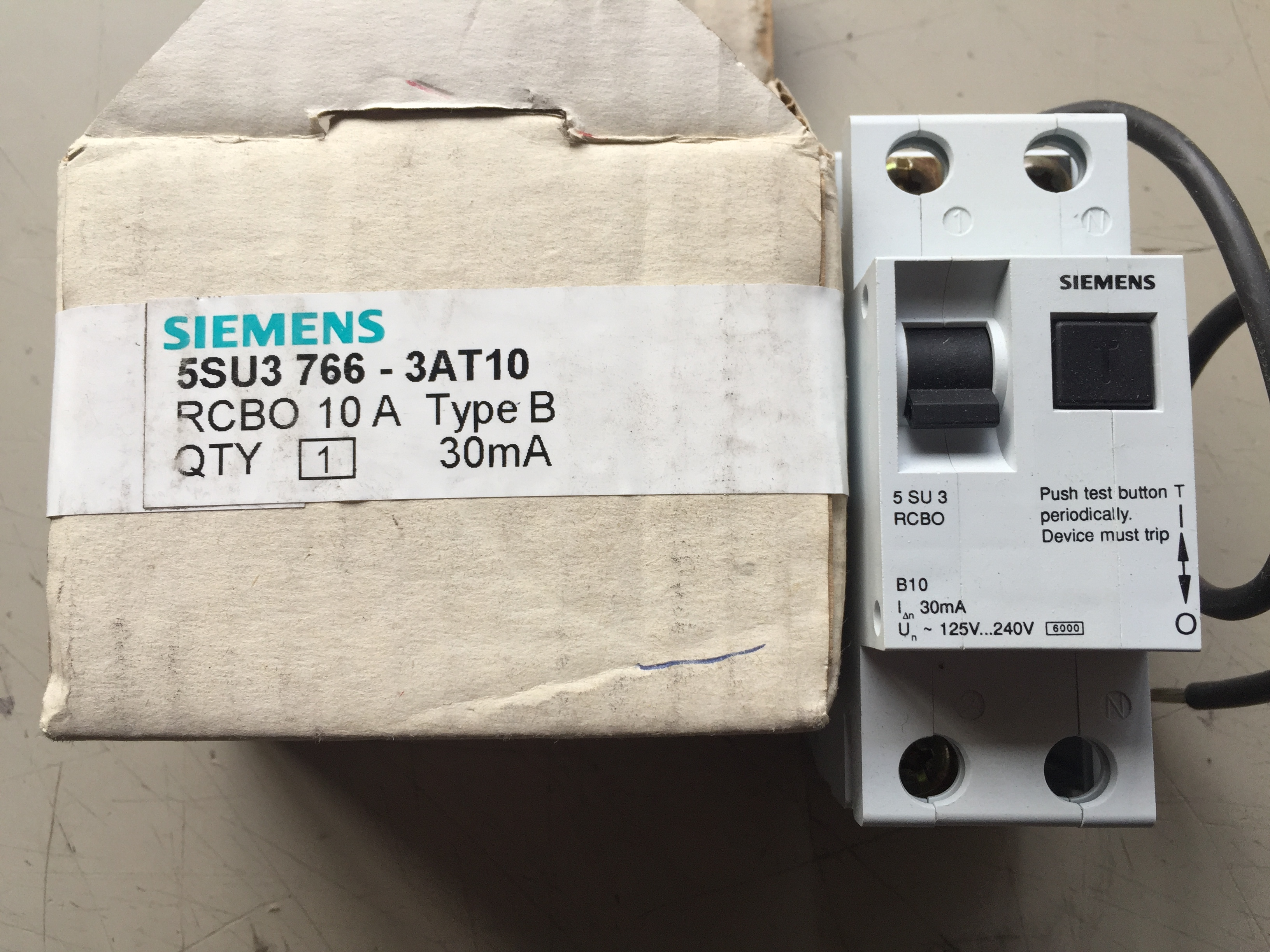 RCBO 10A 30MA S200 5SU37663AT10