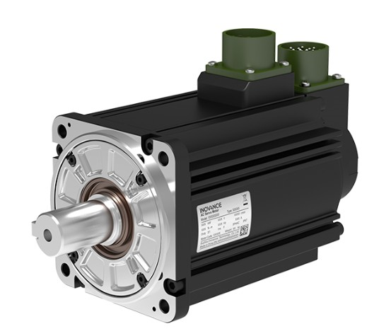 Inovance servo motor. 1500w.  Frame 100mm. Low Inertia. Un=230V. In=10.8A. Pn=1500W. Mn=4.9Nm. Nn=3000rpm. 23Bit multiturn encoder. IP65 (shaft IP54). MIL-connector. keyed shaft. oil seal. without brake