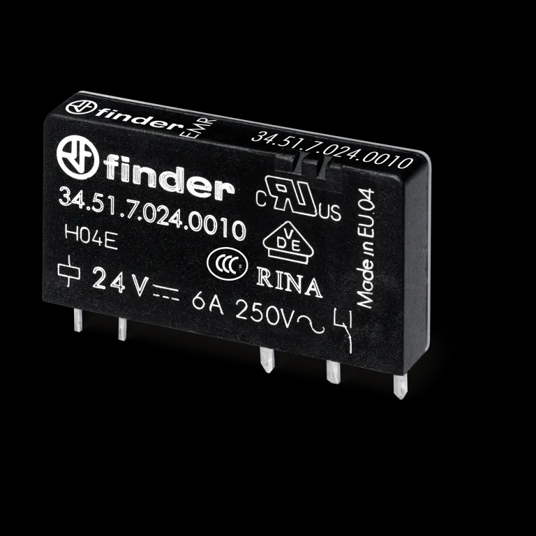 Finder PCB Relay 1 C/O 24VDC AgNi + Au Contacts
