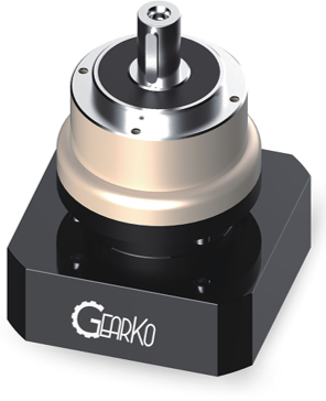 TCE series in-line planetary gearbox, Frame 90,  ratio 10:1, standard backlash, with mounting to suit Inovance Motor MS1H4-75C30CB