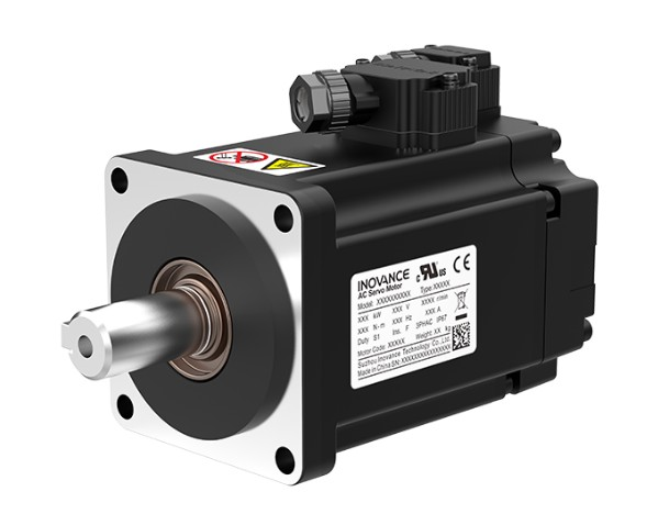 Inovance servo motor. 400w.  Frame 60mm. Medium Inertia. Un=230V. In=2.8A. Pn=400W. Mn=1.27Nm. Nn=3000rpm. 23Bit multiturn encoder. IP65 (shaft IP54). Mini-connector. keyed shaft. oil seal. with brake