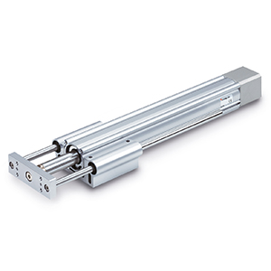 SMC Size 32 Electric rod actutor with guides,16mm lead screw, 300mm travel,  motorless with mounting kit (To Suit Siemens 400W Servo)