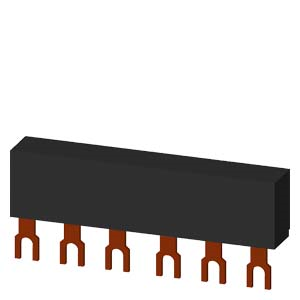3-phase busbars Modular spacing 45 mm for 2 switches Fork shape connections