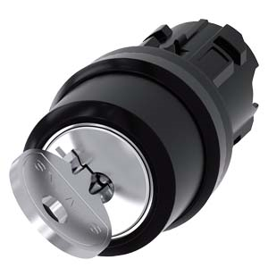 RONIS KEY-OP SW. 22MM. RND. PLST. LOCK NO. SB30.  2 KEYS. 2 SW POSS O-I. MOM CONT . ACT ANG 45 DEG.. 10:30H/12H. KEY REM POS. O. POSS SPEC LOCKS: SB31. 421. 455