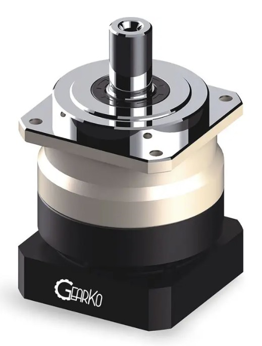 TCB series planetary Gearbox, size 90, ratio 10:1, standard backlash. Rated torque 100Nm, rated input speed 3000 rpm, With mounting kit to suit motor Inovance  MS1H2-15/25