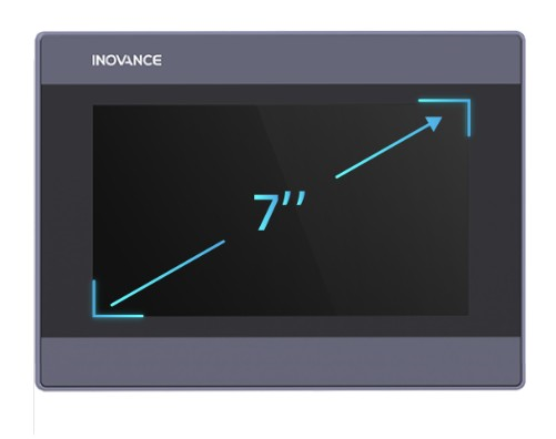 ITS7000 series HMI, Dark Grey, Enhanced type, 7.0 inch LCD screen, 1024x600 resolution, 24 bit true colour, 24VDC power supply, 2x RS485, 1x RS232, 1x USB type A, 1x USB type C, 1x Ethernet, built-in RTC, gray frame (01450360)