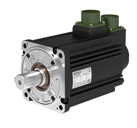 Inovance Servo motor. Low Inertia. 130 frame. 400V. 4.0Kw. Rated Torque 12.6Nm. Rated Speed 3000rpm. Batteryless 23Bit multiturn encoder. IP65 (shaft IP54). MIL-connector. keyed shaft. oil seal. without  brake