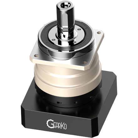 TF series planetary Gearbox, ratio 10:1, standard backlash 5 arc mins or less. Keyed outpur Shaft.