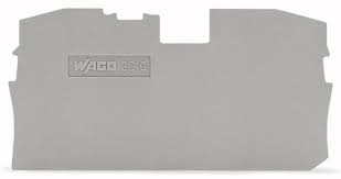 Wago TOPJOB-SEnd and intermediate plate; 1mm thick; Grey