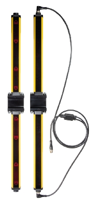 Wieland Muting-Sensor-Set T-Muting, including 4 Active and Passive Arms with pre-assembled Sensors and Reflectors, vertically adjustable, Tilt Adjustment up to ± 8°, Y-Connection Cable M12, Female Connector 5-poles 90° angled, Male Connector 4-poles stra