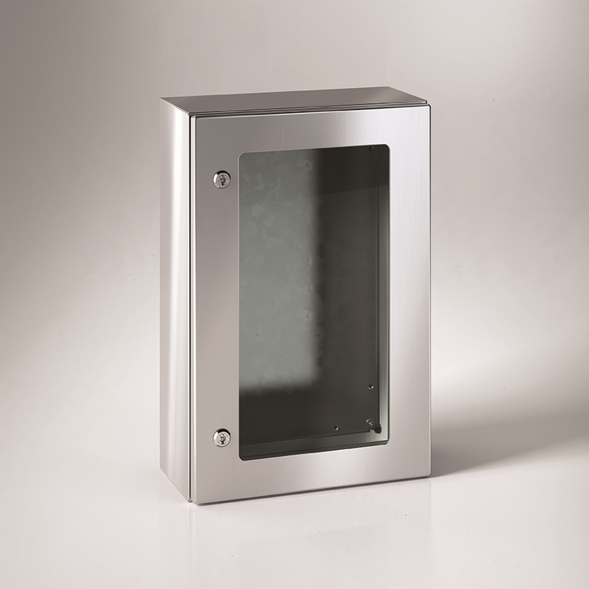 ETA St/Steel Encl Plexi Glass Door 500x700x250 incl Mtg Plate