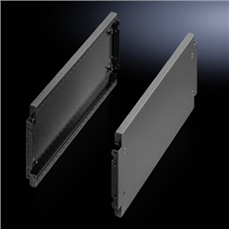 VX Base/plinth trim panel side H200mm for D500mm sheet steel RAL 9005