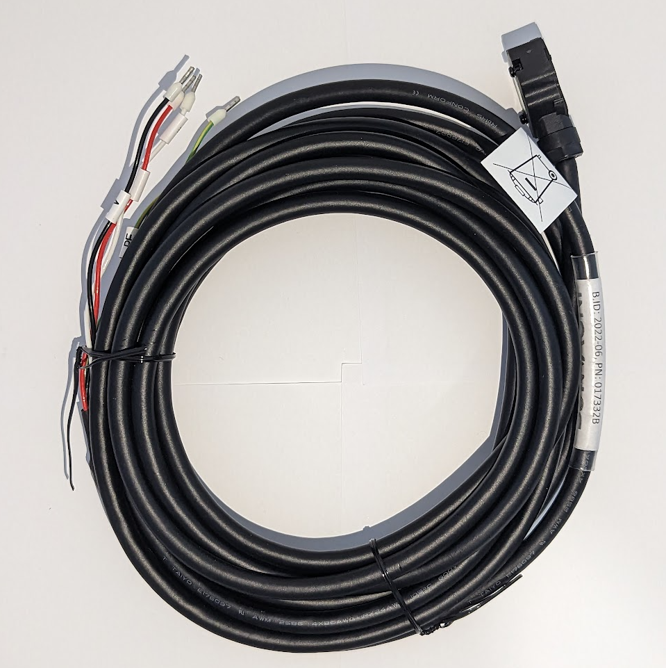 15m Motor + Brake  Power cable. forward motor direction suitable for MS1H1/MS1H4 Motors 0.1Kw-1.0Kw