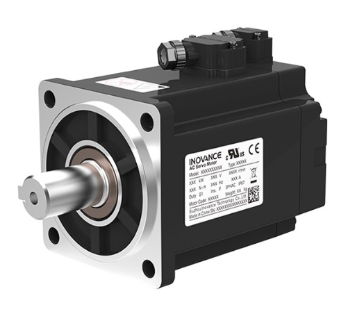 Inovance servo motor. 1000w.  Frame 80mm .Medium Inertia. Un=230V. In=7.6A. Pn=1000W. Mn=3.18Nm. Nn=3000rpm. Batteryless 23Bit multiturn encoder. IP65 (shaft IP54). MIL-connector. keyed shaft. oil seal. with brake